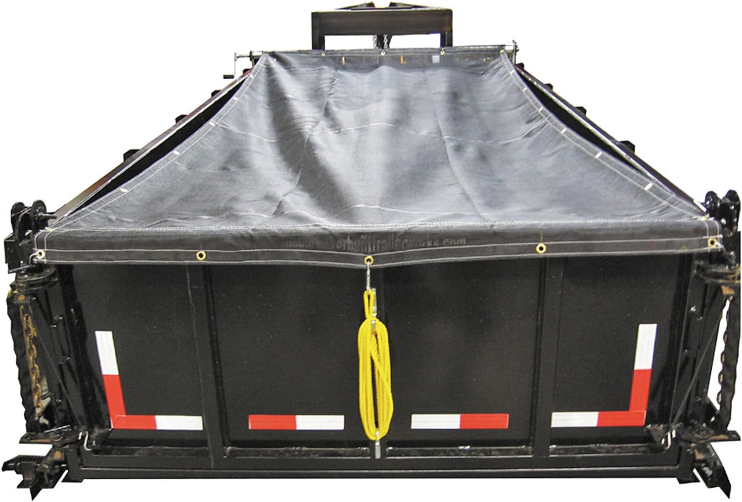 Buyers Products DTR7018 Aluminum Tarp System with Mesh Tarp, 7 x 18 Feet – Dump Body Tarp Kit, Dump Trailer Accessories, Heavy Duty Double-Stitched Hems, Brass Grommets, Telescoping Roller