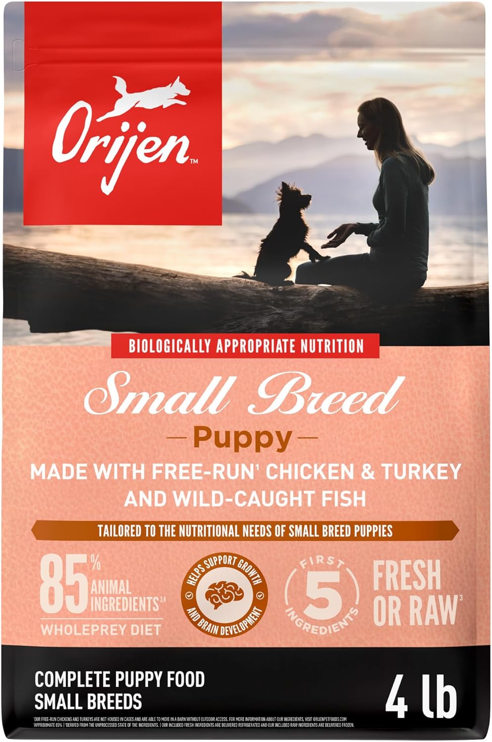 ORIJEN Grain Free WHOLEPREY Dry Dog Food Small Breed Recipe 10lb Bag