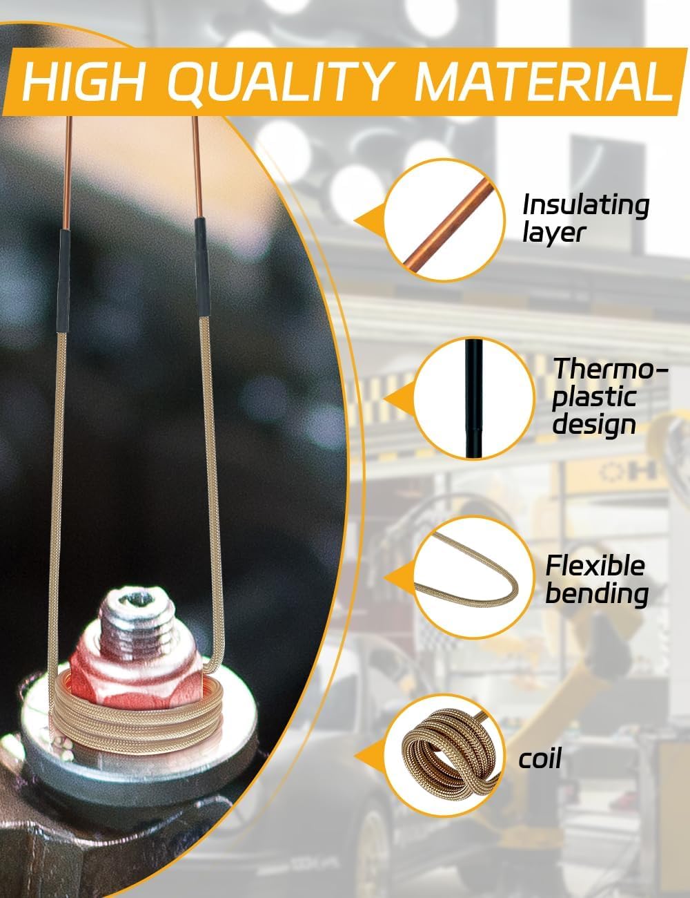 Solary Magnetic Induction Heater Coil - 8Pcs Durable Heating Coils