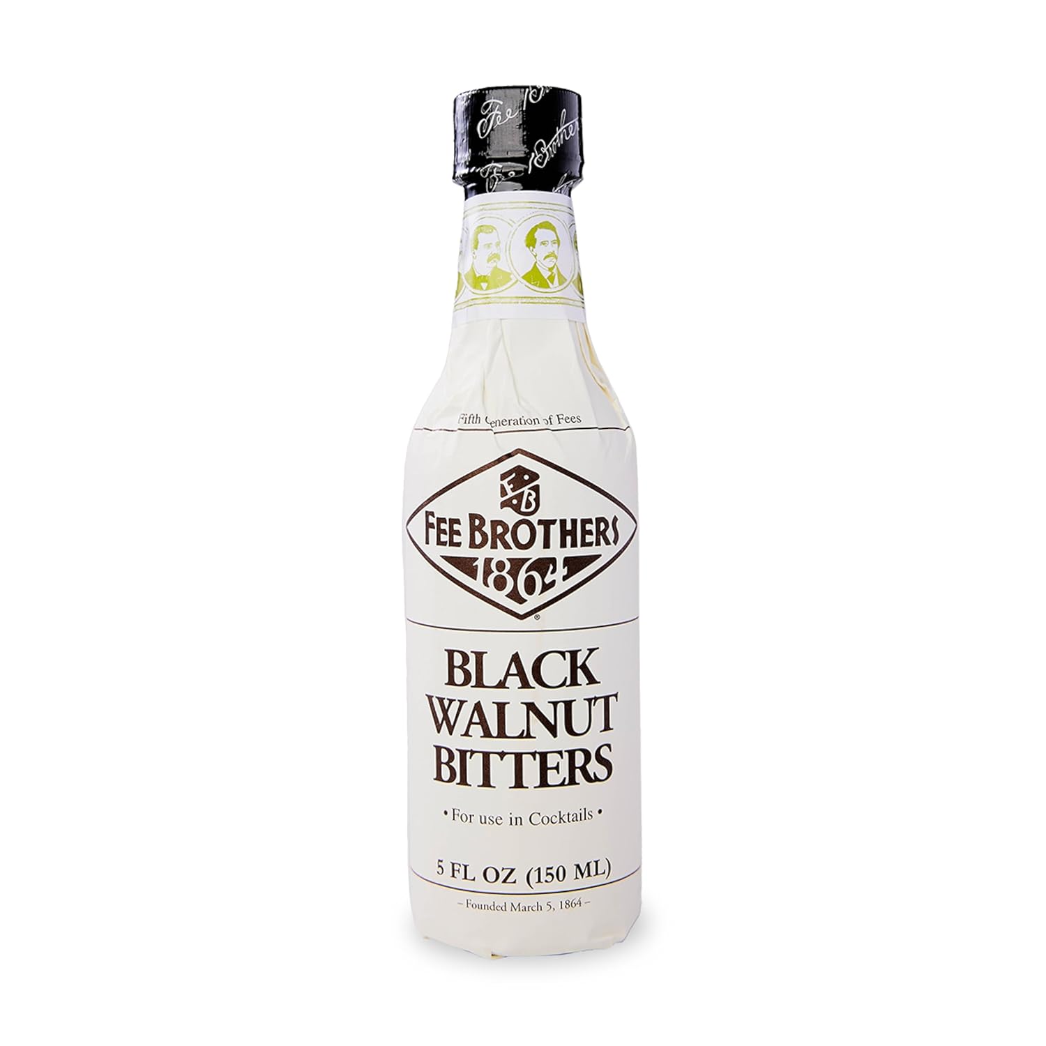 Fee Brothers Black Walnut Cocktail Bitters, 5 fl oz (150ml) | Aromatic Cocktail Mixer & Concentrated Flavoring, Gluten Free, Vegan-Friendly