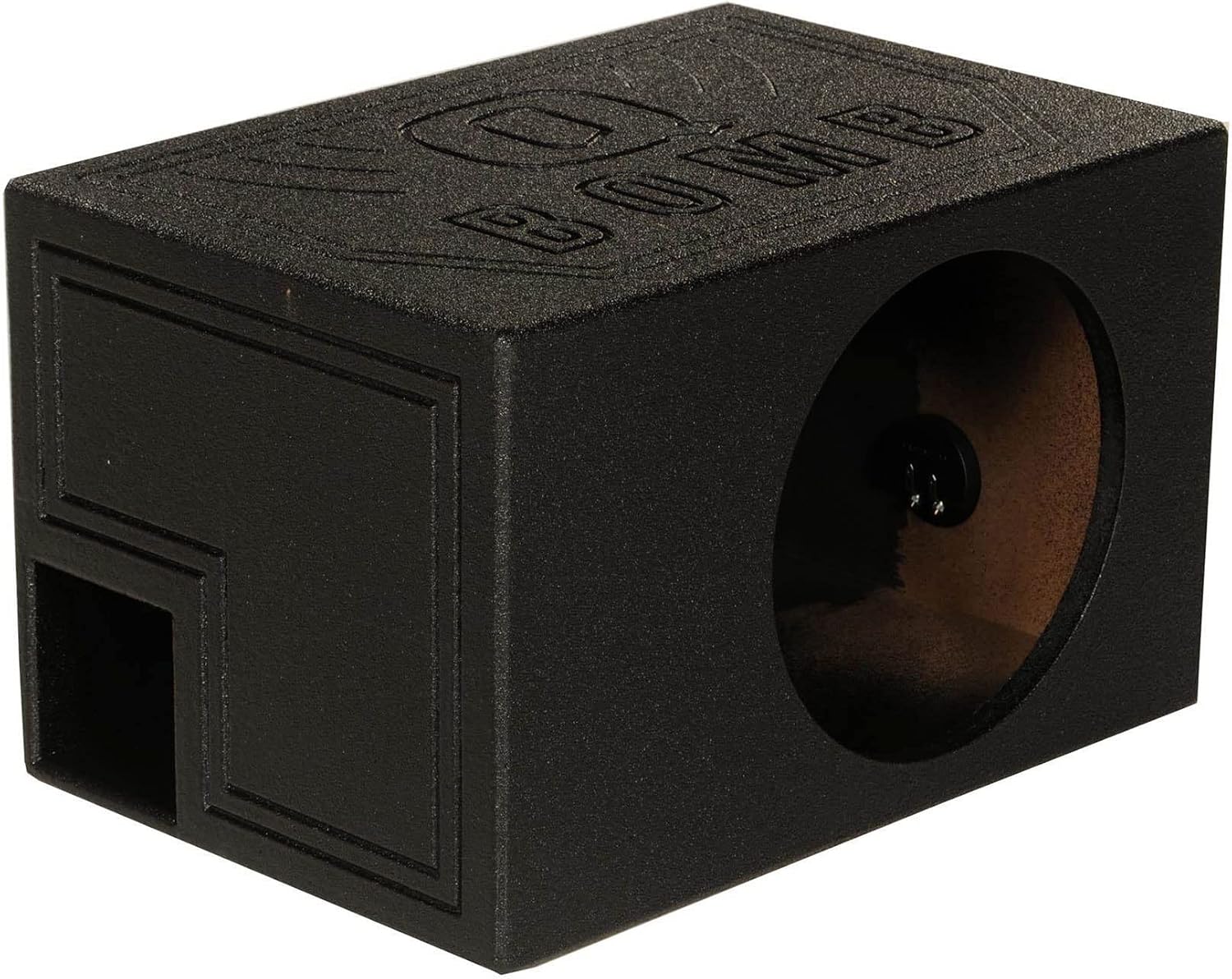 Qpower Single 12" Vented Ported Car Subwoofer Sub Box Enclosure, QBOMB12VL - Single Cab Bass Woofer Speaker Box System for Vehicle or Truck Audio