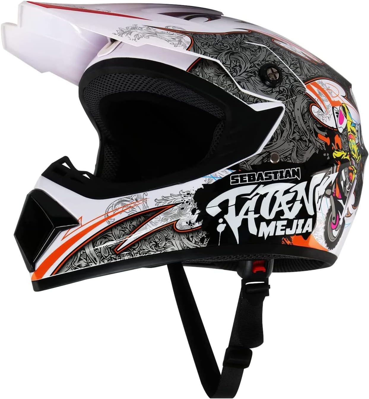 Motocross Helmet ATV Dirt Bike Helmets Off-Road Helmet with Gloves Goggles for Unisex Adult Youth DOT/FMVSS 218 Approved (Medium, Black)