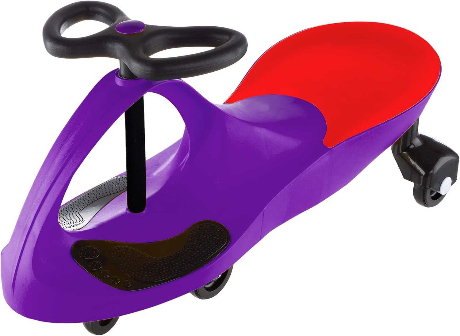 Wiggle Car Ride On Toy - No Batteries, Gears or Pedals - Twist, Swivel, Go - Outdoor Ride Ons for Kids 3 Years and Up by Lil' Rider (Hot Pink and Black)