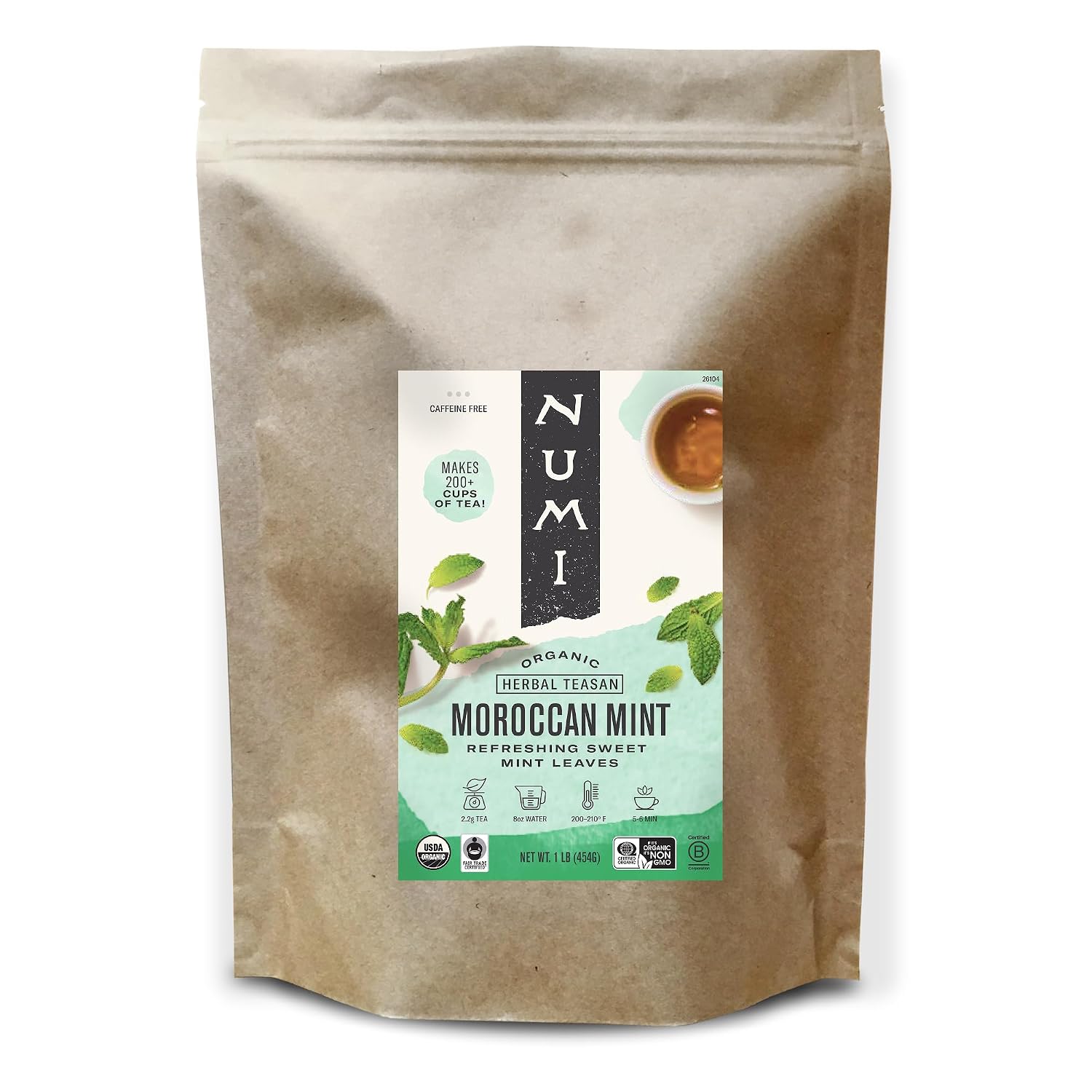 Numi Organic Gunpowder Green Tea – 54 Green Tea Bags – Bold, Smooth Flavor, Packed with Antioxidants, Naturally Energizing, Microplastic-Free Tea Bags