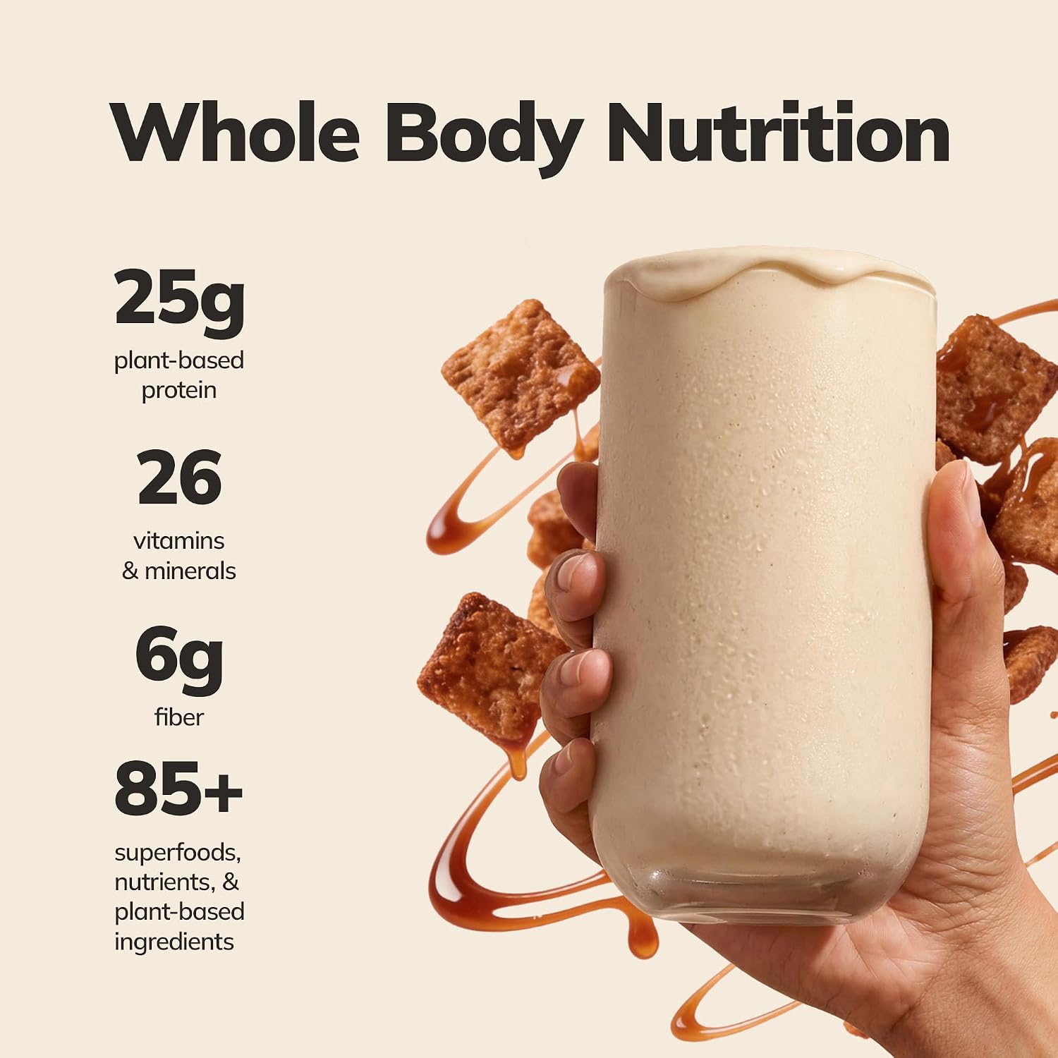 Ka’Chava Whole Body Meal Shake Chocolate 2 lb – Vegan Protein Powder with 85+ Superfoods & Greens – Plant-Based Meal Replacement with Probiotics & Digestive Enzymes – Gluten & Dairy Free (15 Servings)