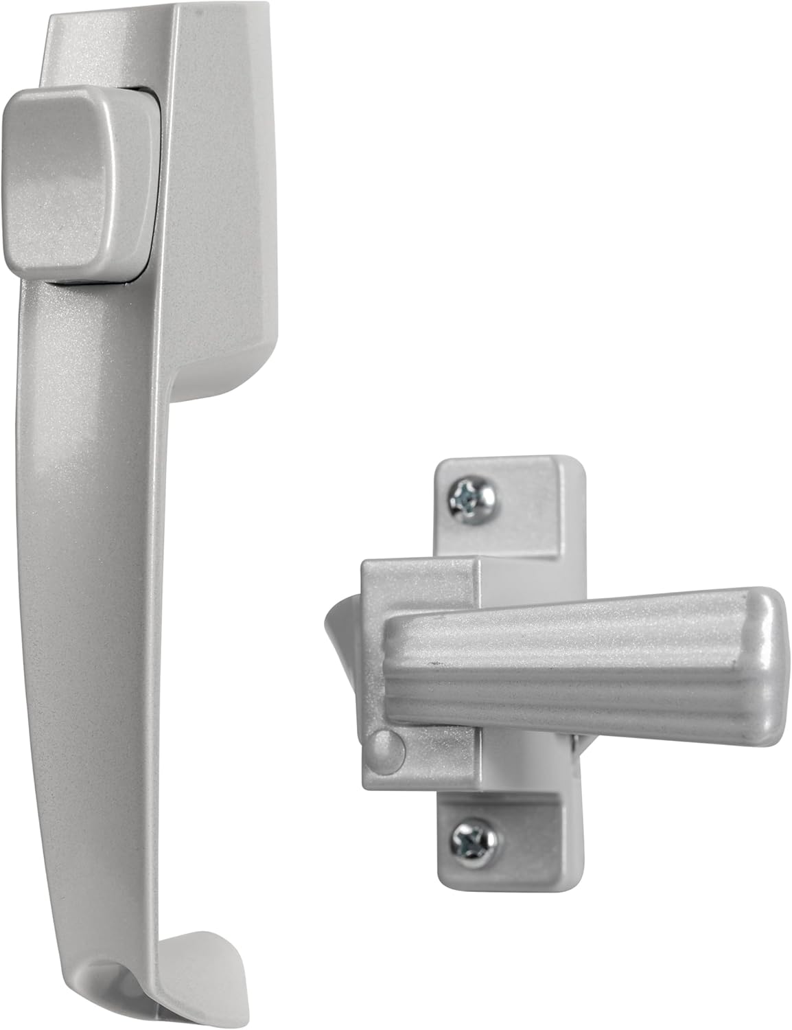 Wright Products - Tie Down Push Button Door Latch for Screen and Storm Doors, Aluminum Grey