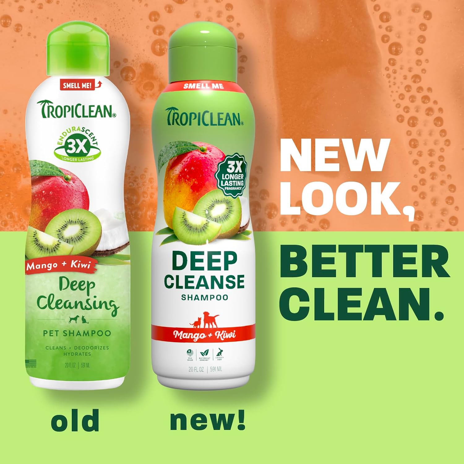 TropiClean Deodorizing Dog Shampoo for Smelly Pets, Long Lasting Odor Control, Puppy Safe, Made in the USA, Berry Scent, Cat Friendly, 20oz.