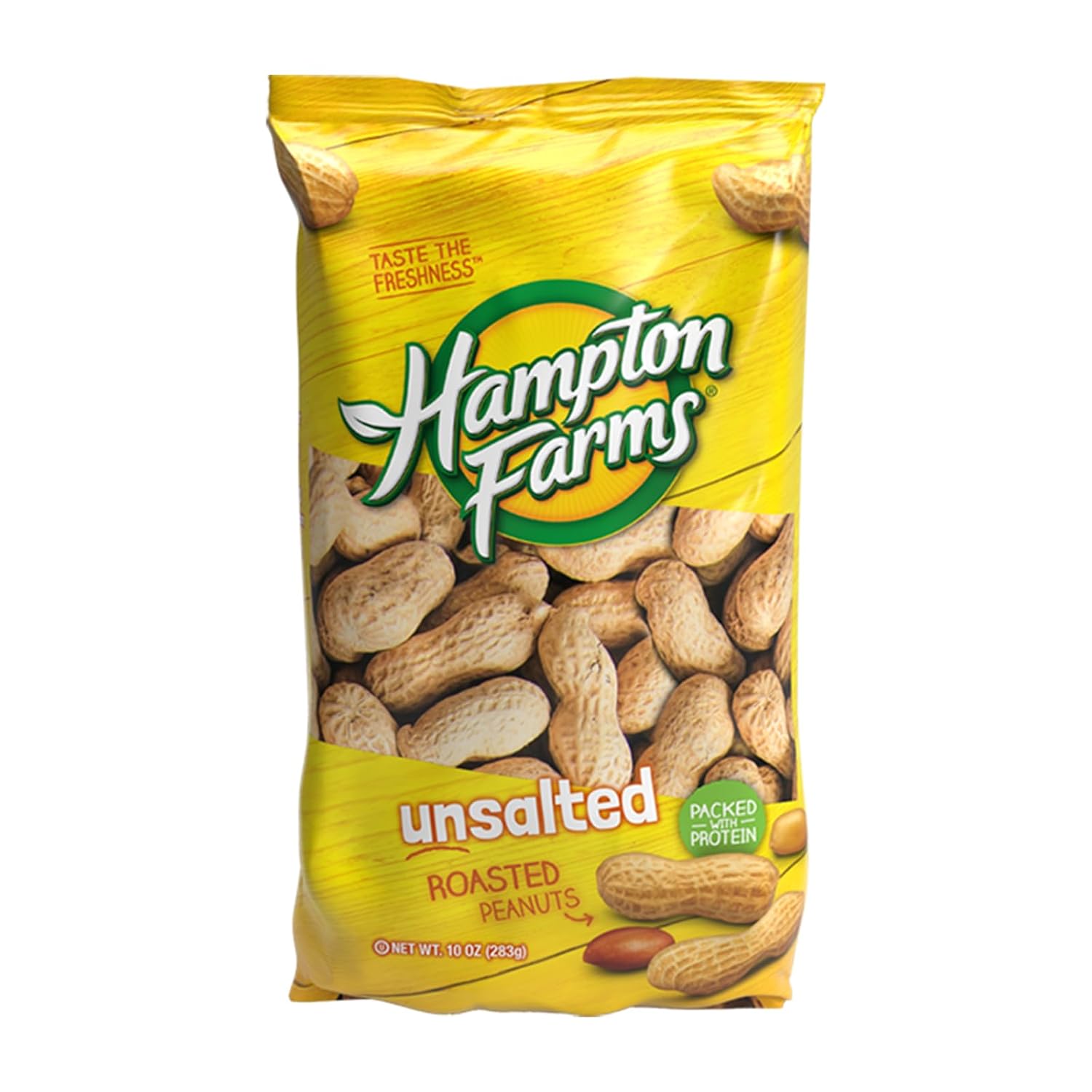 Hampton Farms - USA Grown All-Natural - Fancy Roasted In-Shell Unsalted Peanuts - 5 lb. Bag