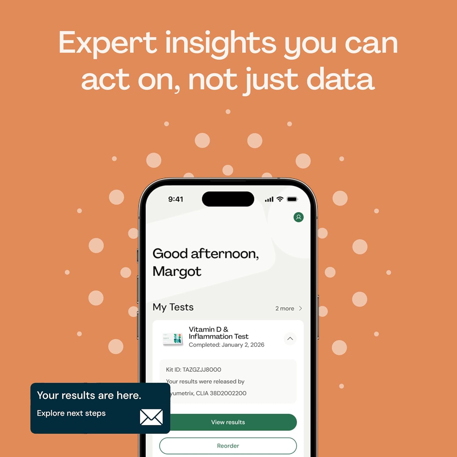Everlywell At-Home Vitamin D and Inflammation Test Collection Kit for Women and Men, with Accurate Results from a CLIA-Certified Lab Within Days