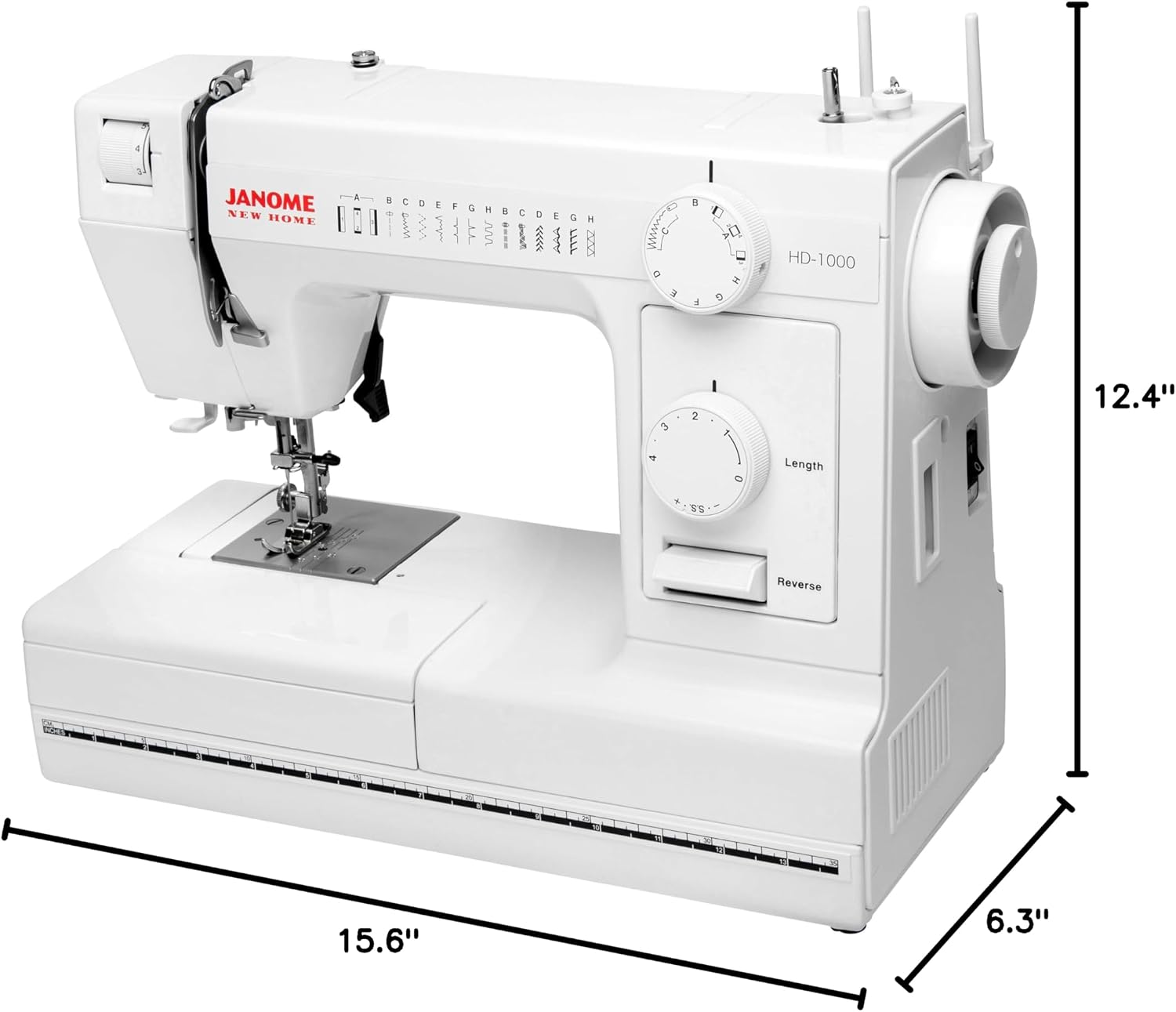 Janome HD1000 Heavy-Duty Sewing Machine with 14 Built-In Stitches | 14 Built-In Stitches