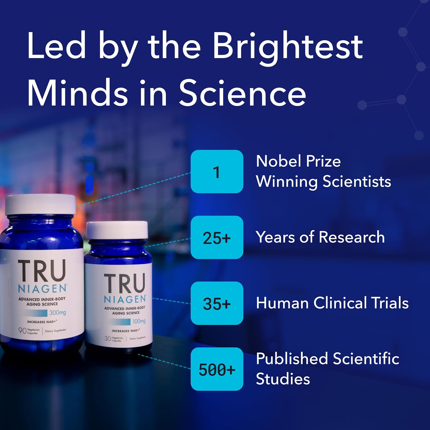 TRU NIAGEN NAD+ Supplement, Nicotinamide Riboside 300mg, 30 Daily Servings
