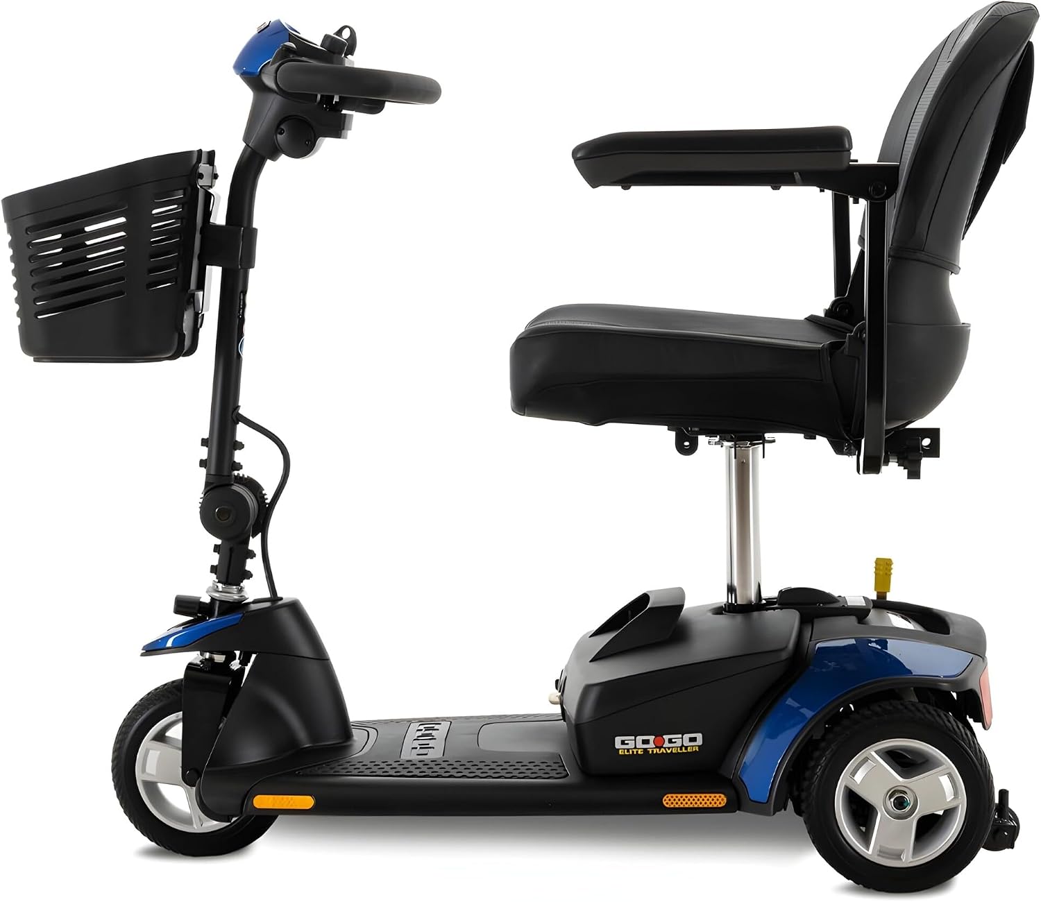 Pride Mobility Go Go Elite Traveller 3-wheel Scooter - Travel Mobility for Adults, 12 Ah Battery, 300 Lbs Weight Capacity, Red, Seat Dimensions - 17" W x 17" D - SC40E