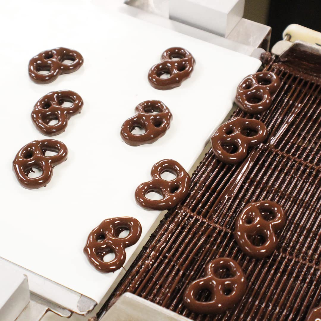 Vermont Nut Free Chocolates Dark Chocolate Covered Mini Twist Pretzels | 7 Ounce Bag, Peanut And Tree Nut Free, Egg-Free, Kosher Certified, Allergy Friendly, Safe for School Snacks