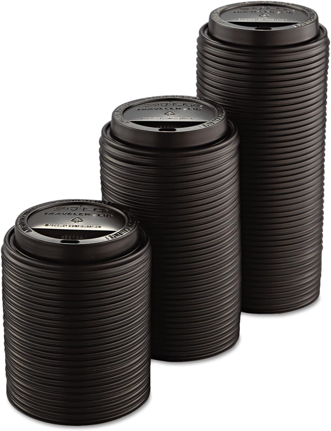 Solo TLB316-0004 Black Traveler Plastic Lid - For Solo Paper Hot Cups (Case of 1000)
