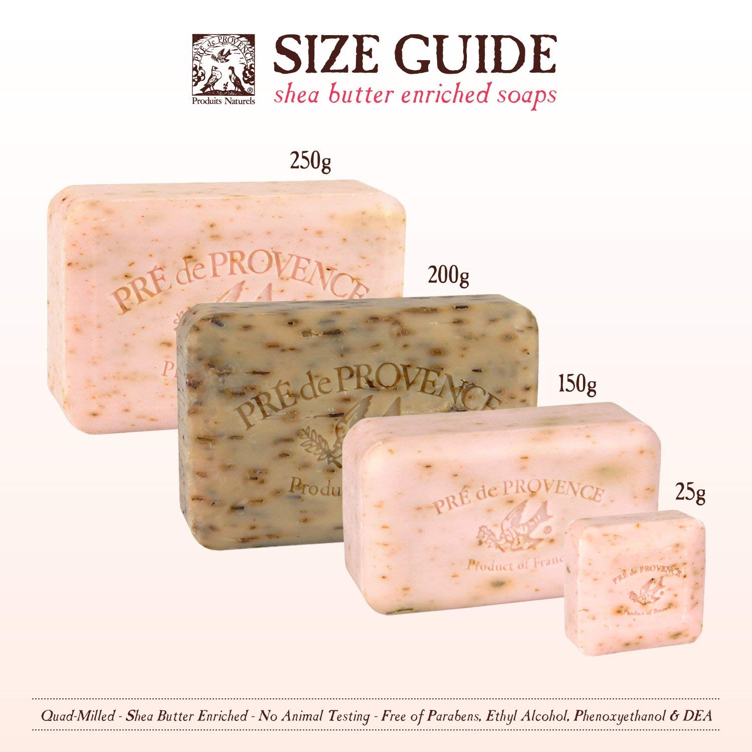 Pre de Provence Artisanal Soap Bar, Natural French Skincare, Enriched with Organic Shea Butter, Quad Milled for Rich, Smooth & Moisturizing Lather, Linden, 5.3 Ounce