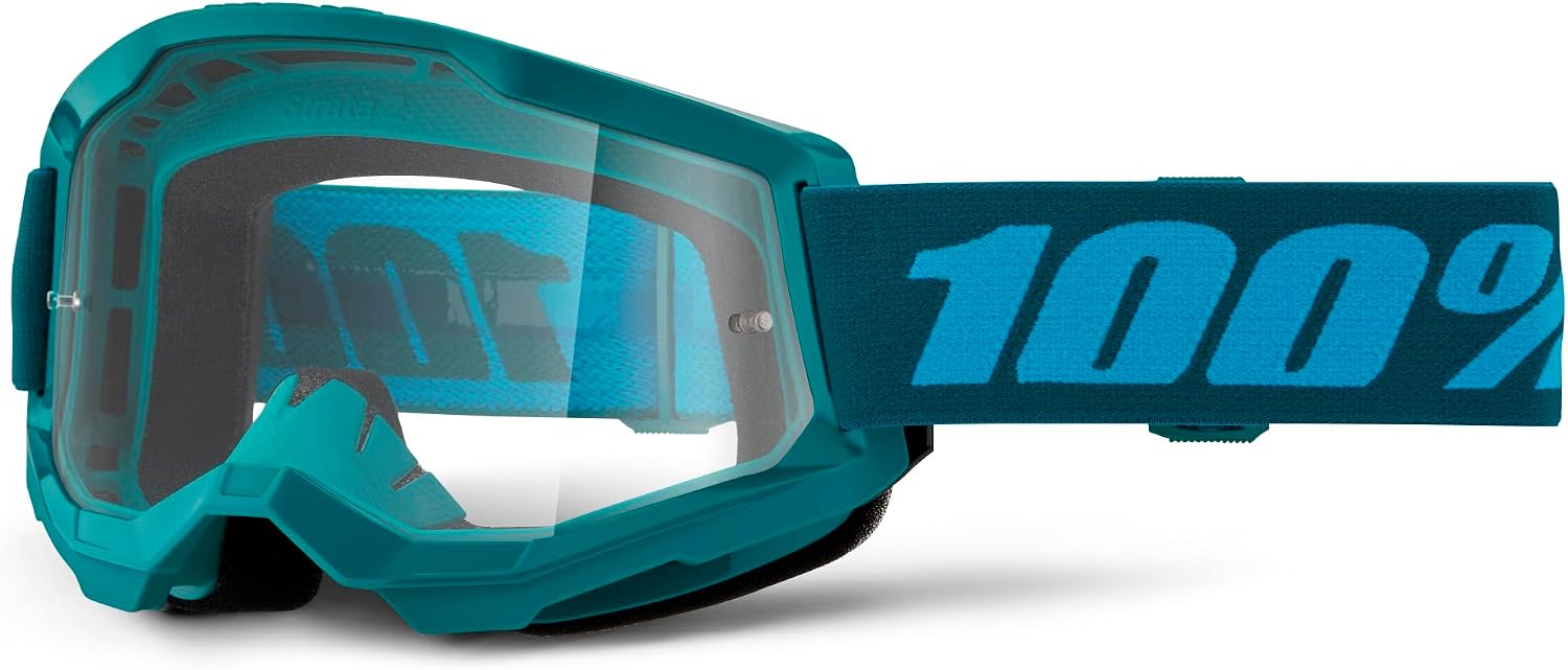 100% STRATA 2 Goggles - Sports Goggles for Motocross & Mountain Biking - Eyewear for Bike Riders - Motocross Eyewear for Men