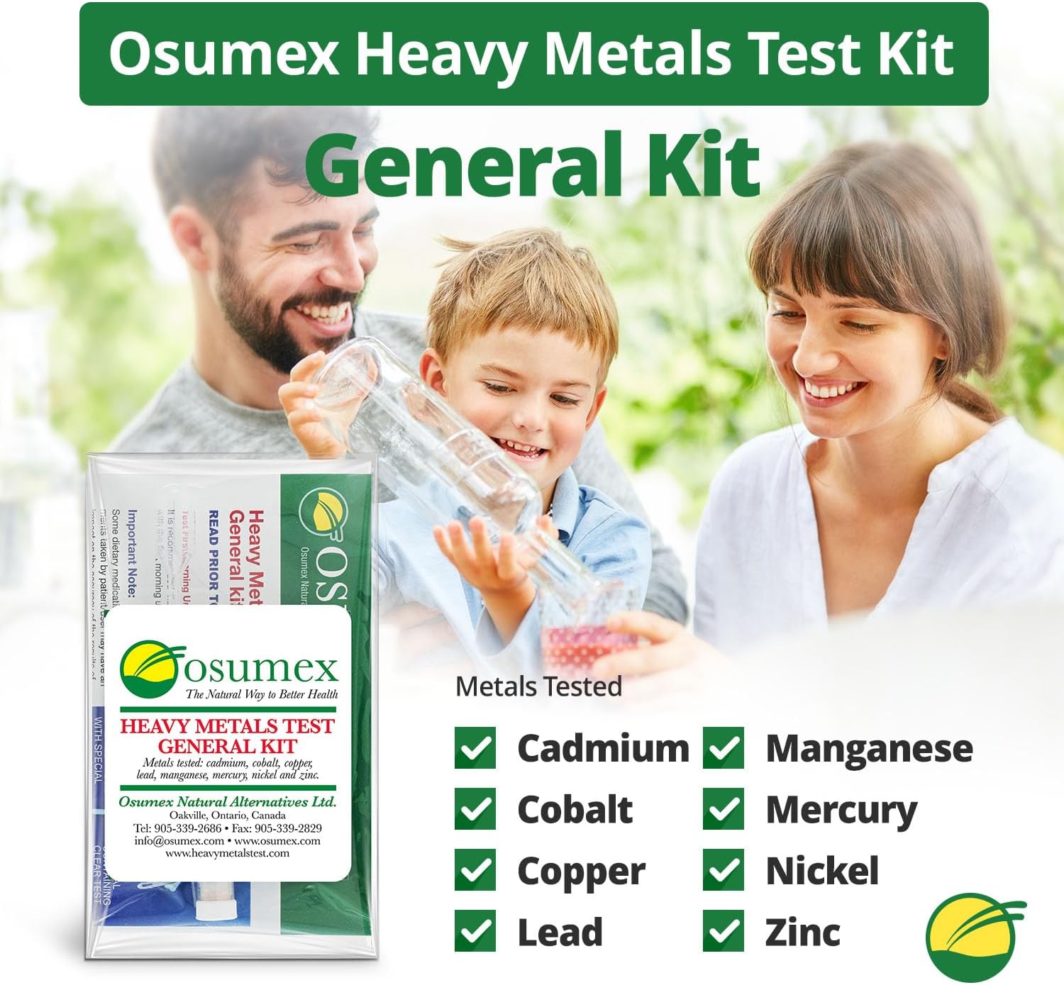 Heavy Metal Test General Kit for Humans 1 Pack - 8 Range Heavy Metal Urine Test Kits, Metal Testing Kit, Heavy Metal Testing Kit