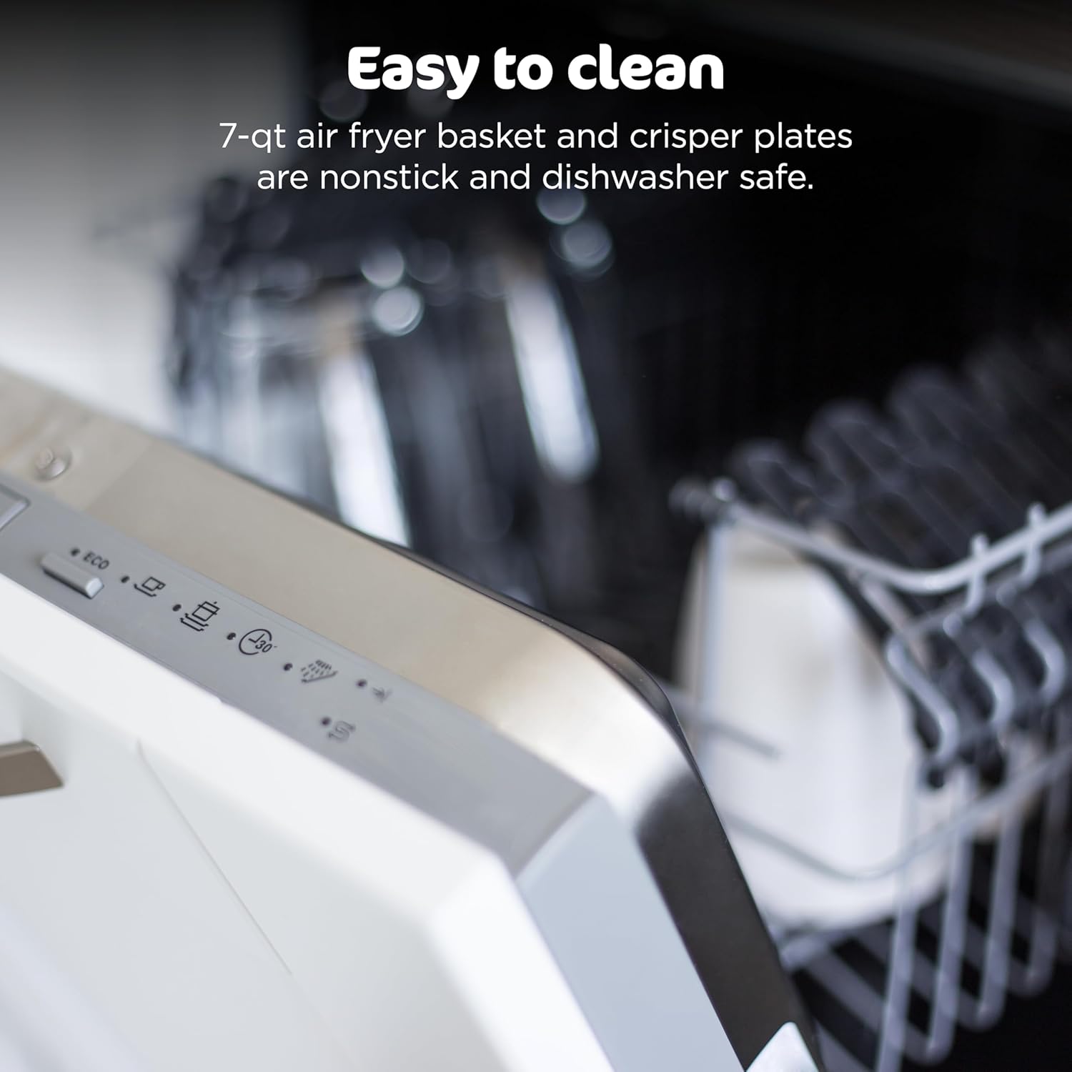 Ninja Foodi Air Fryer, 7 Qt MegaZone, 6-in-1, Black, DZ071 | Air fry, roast, broil, bake, reheat, dehydrate, 450F max, 2x3.5 Qt baskets, Smart Finish