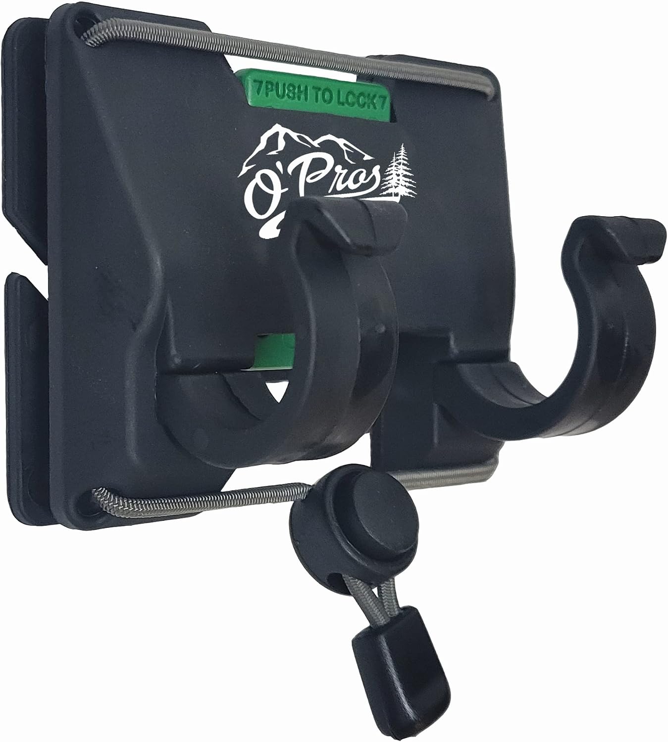 Outdoor Professionals (O’Pros) Belt Clip Rod Holder – Hands-Free - Slide Lock System with 360° Rotation for Fly Fishing and Spinning Rods