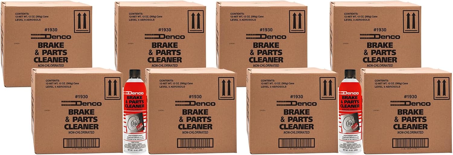 Denco 1930 Brake & Parts Cleaner, Non-Chlorinated, 13oz, 12-Pack