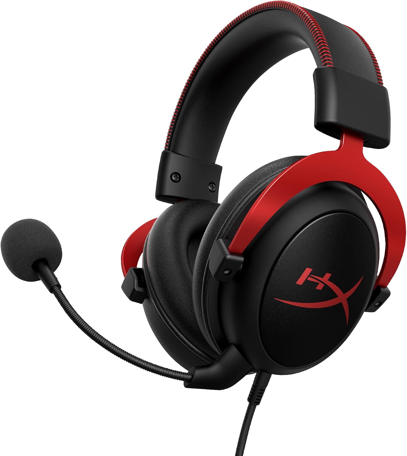 HyperX Cloud II Gaming Headset - 7.1 Surround Sound - Memory Foam Ear Pads - Durable Aluminum Frame - Multi Platform Headset - Works with PC, PS4, PS4 PRO, Xbox One, Xbox One S - Red (KHX-HSCP-RD) | 7.1 Surround Sound, Memory Foam Ear Pads, Durable Alumi…