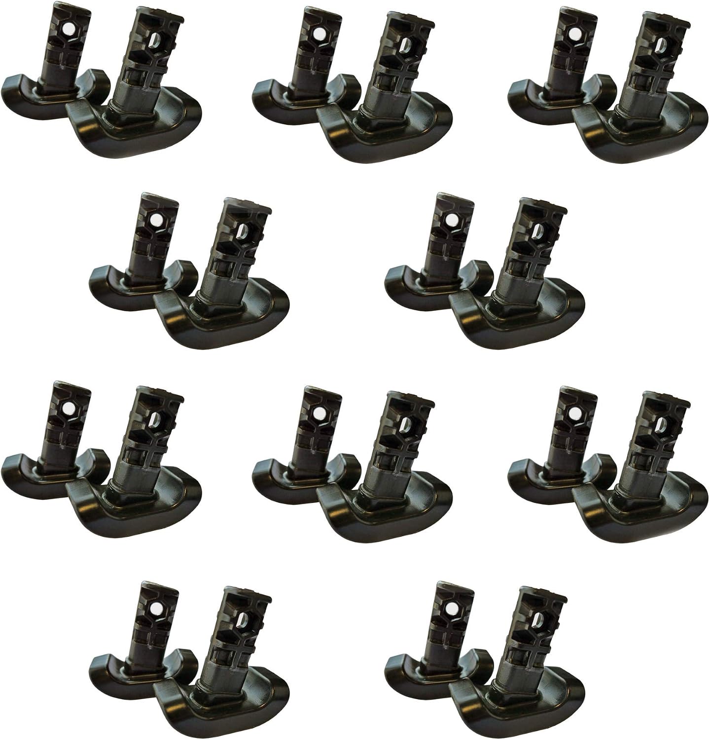 Stander Replacement Walker Ski Glides, Compatible with Stander's Wonder-Walker and Wonder-Walker-Plus, Black, Set of 2