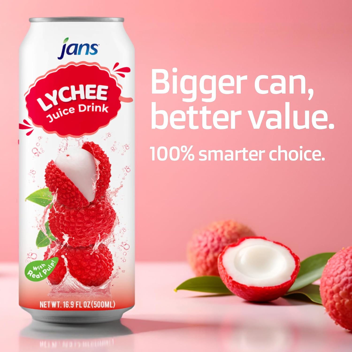 Jans 100% Coconut Water With Pulp, Unsweetened, 16.57 Fl Oz, Pack of 12