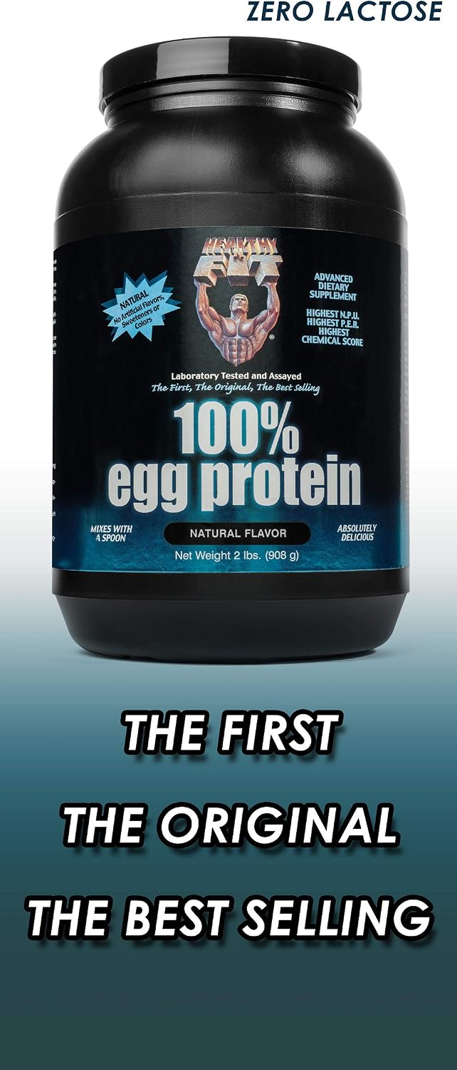Healthy 'N Fit - 100% Egg Protein (unflavored) Natural, 2 lb Bag. Just Egg Instant Dried Whites: Great for Baking and Mixing.