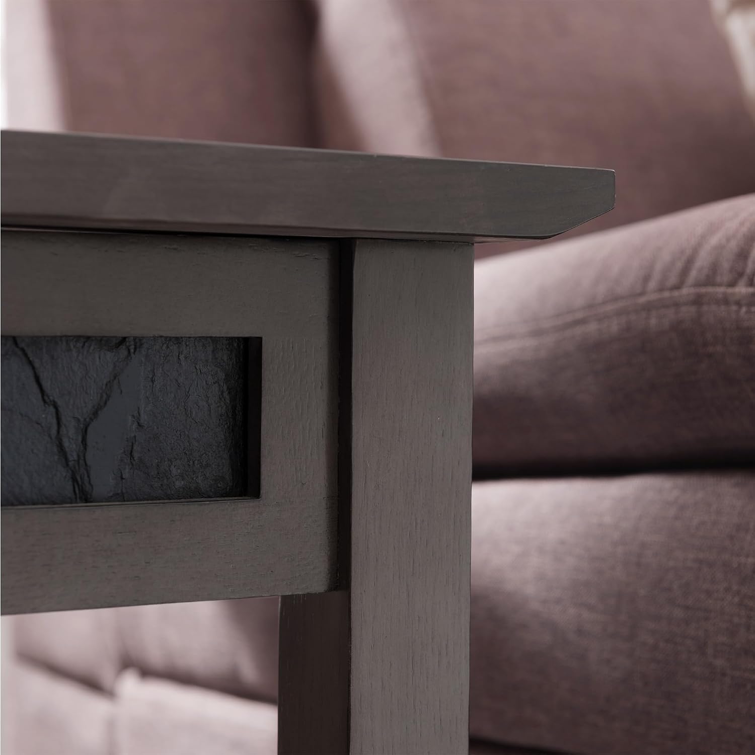 Leick Home Delton Wedge End Table, 17", Sienna