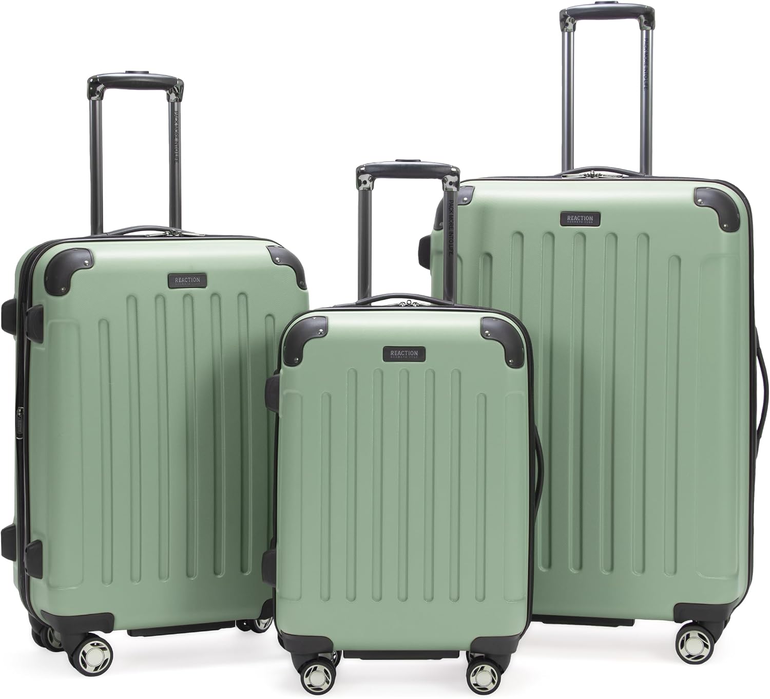 Kenneth Cole REACTION Renegade Luggage Expandable 8-Wheel Spinner Lightweight Hardside Suitcase, Champagne, 20-Inch Carry On