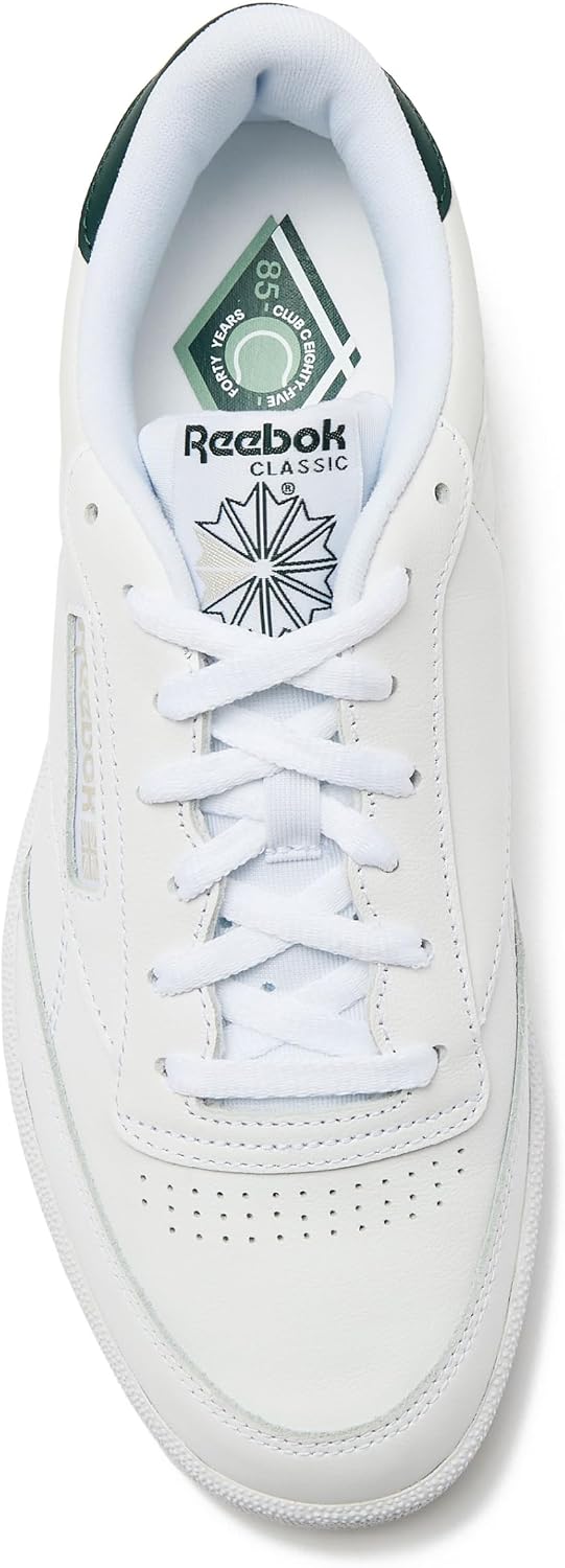 Reebok Club C 85 Mens Tennis Shoes, Casual Fashion White Sneakers for Men