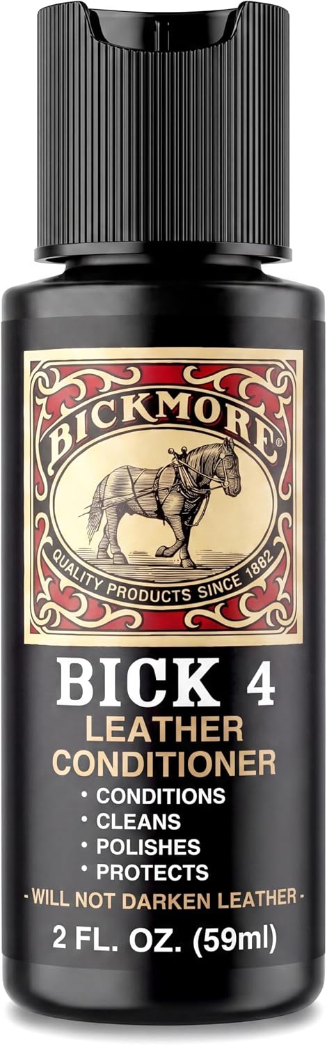 Bick 4 Leather Conditioner & Cleaner, Won't Darken Boots, Couch, Bags 8 oz | Made in USA, For Shoes, Furniture, Jackets, Auto Interiors, Apparel & Accessories