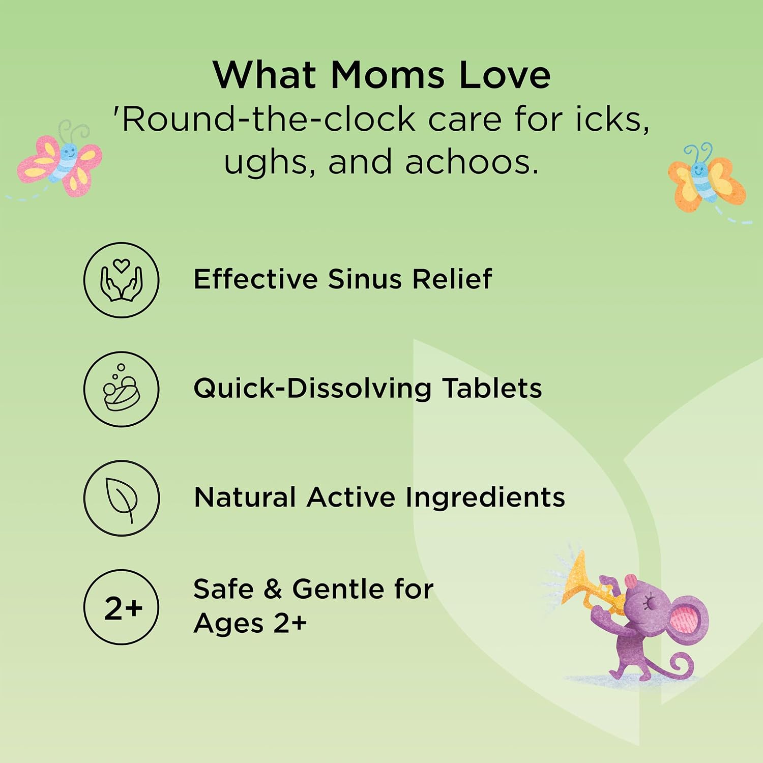 Hyland's Kids Stuffy Nose and Sinus Tablets, for Children Ages 2+, 50ct