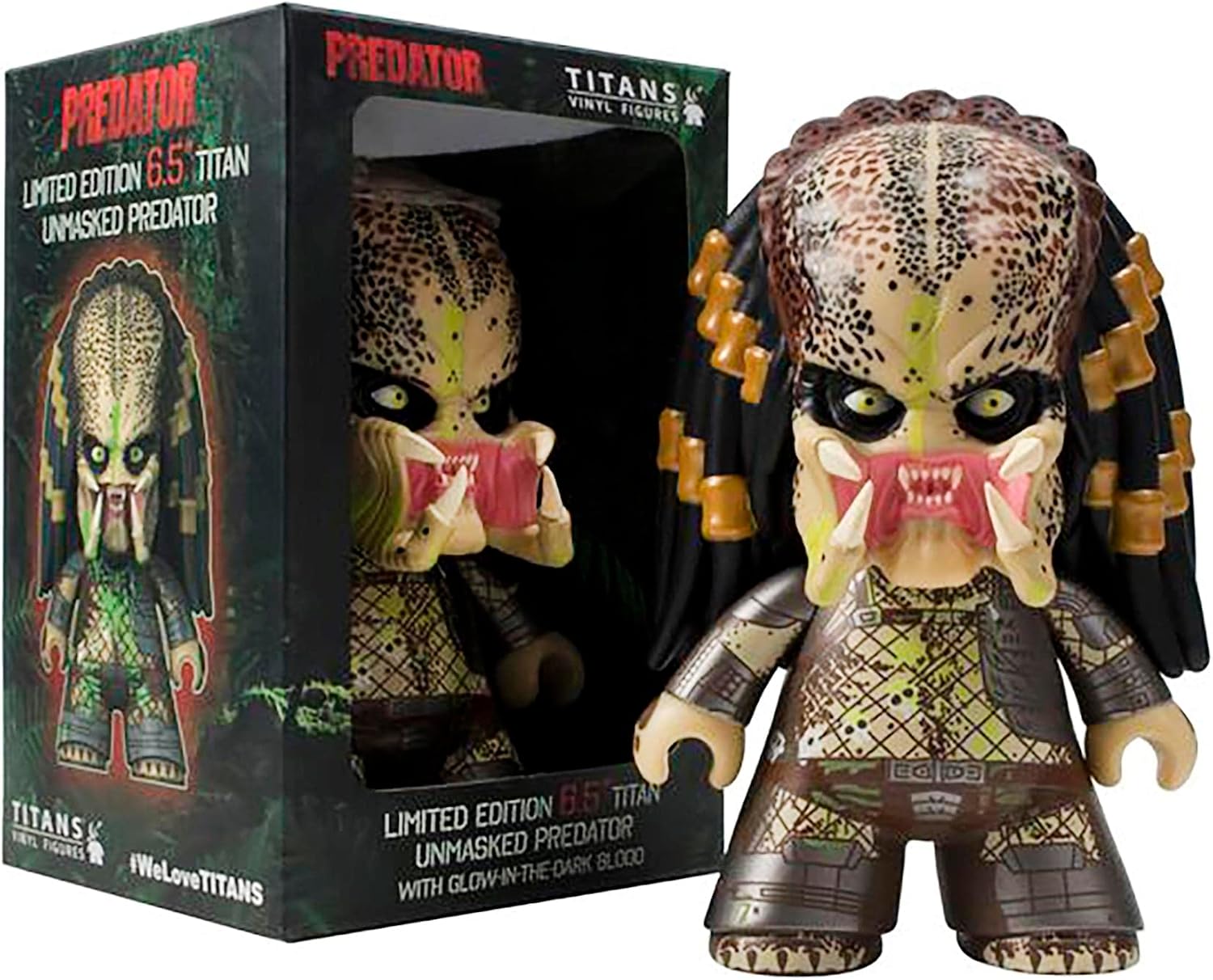 Titans Vinyl Limited Edition 6.5” Unmasked Predator Glow in The Dark SDCC