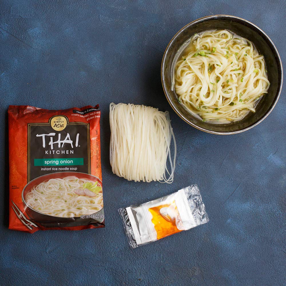 Thai Kitchen Gluten Free Spring Onion Instant Rice Noodle Soup, 1.6 oz (Pack of 12)