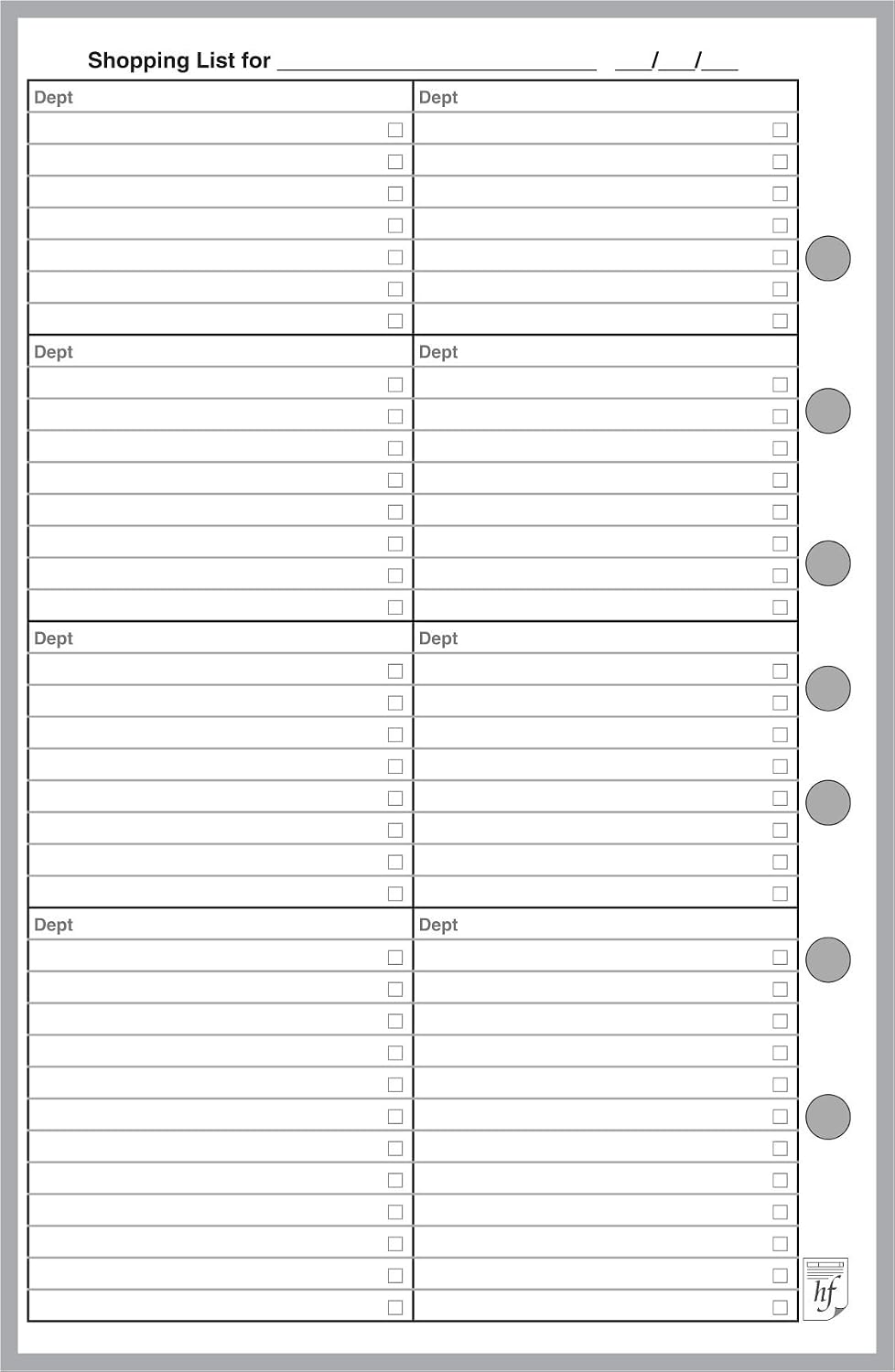 FC Classic Payment/Expense Record & Check Register, 50 Sheets, 5.5" x 8.5" | For 7-Ring FC Notebooks. Record payments, expenses, account balance. Ink-friendly heavyweight paper.