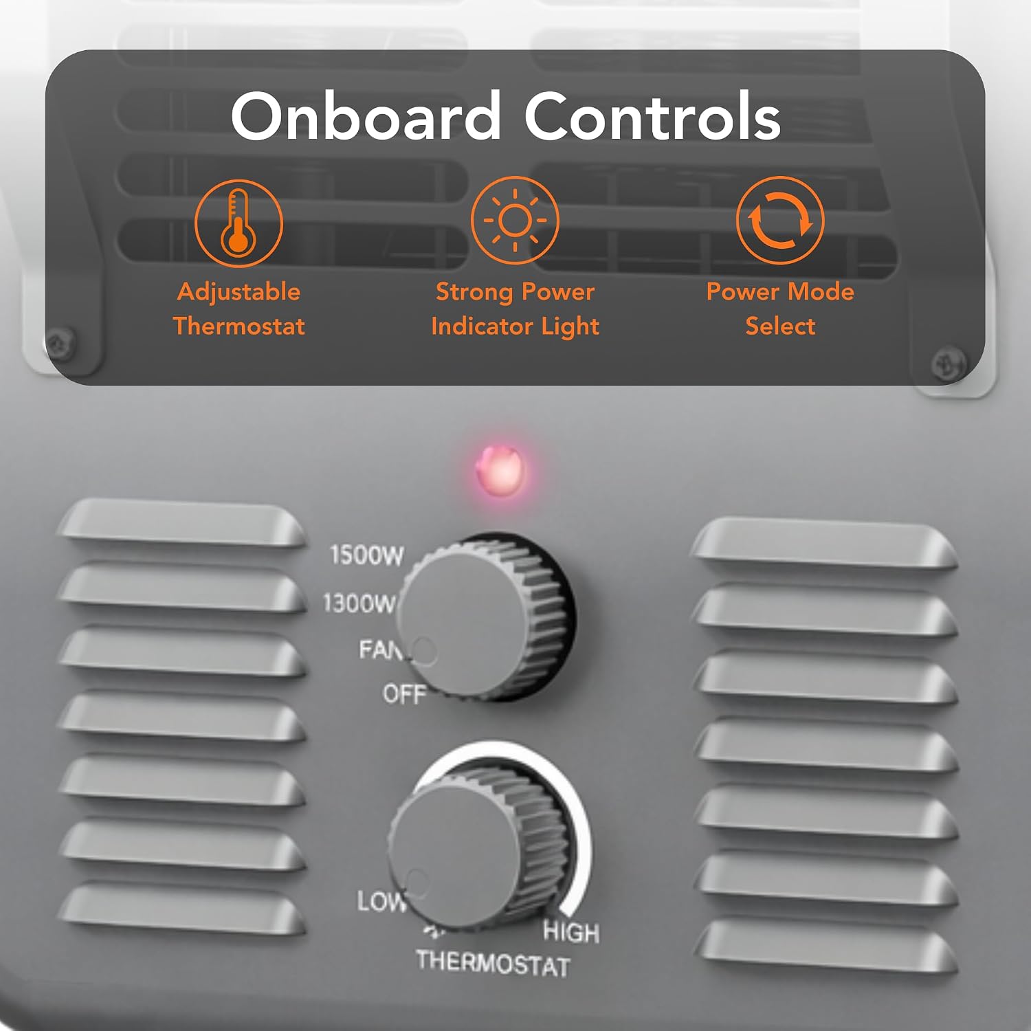 Comfort Zone Milkhouse Style Utility Space Heater with Adjustable Thermostat, Electric, Portable, 3-Prong Plug, Overheat Protection, & Tip-Over Switch