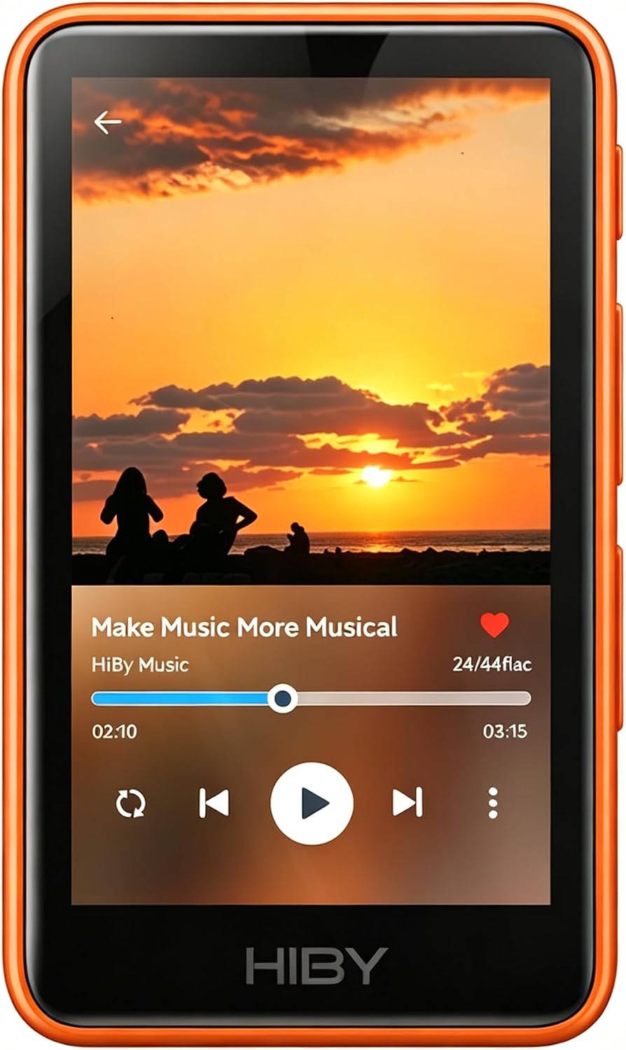 HiBy Music R1 Bluetooth MP3 Player with Touchscreen, Hi-Res Audio & Wireless Dual Certified, Supports Tidal & Qobuz Streaming, LDAC, Expandable Storage up to 2TB, 15-Hour Playtime