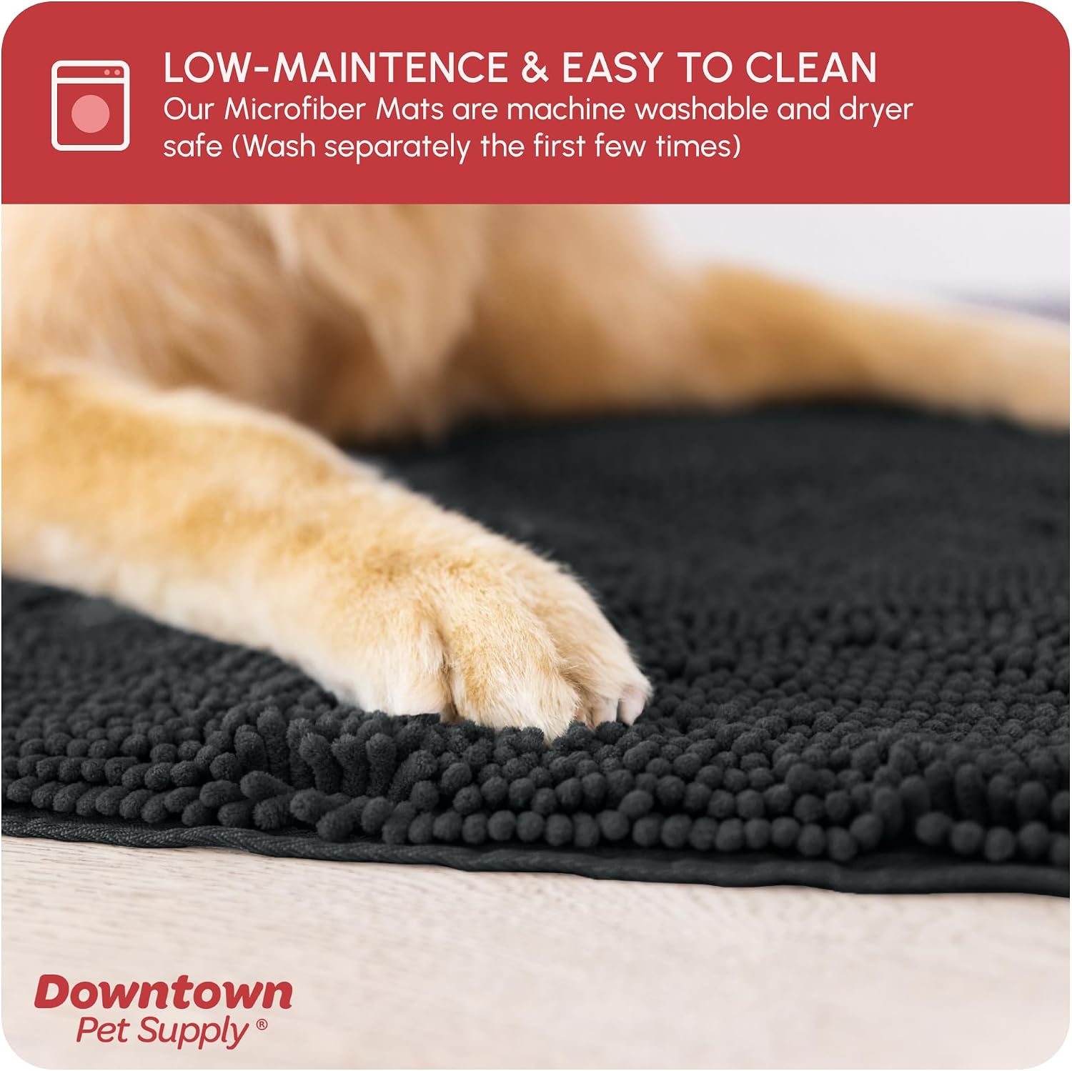 Dog Mud Mat, 31" x 20" Sage – Thick Microfiber Entry Rug for Snow, Mud & Salt – Absorbent, Quick-Dry, Washer-Safe & Non-Slip, Medium