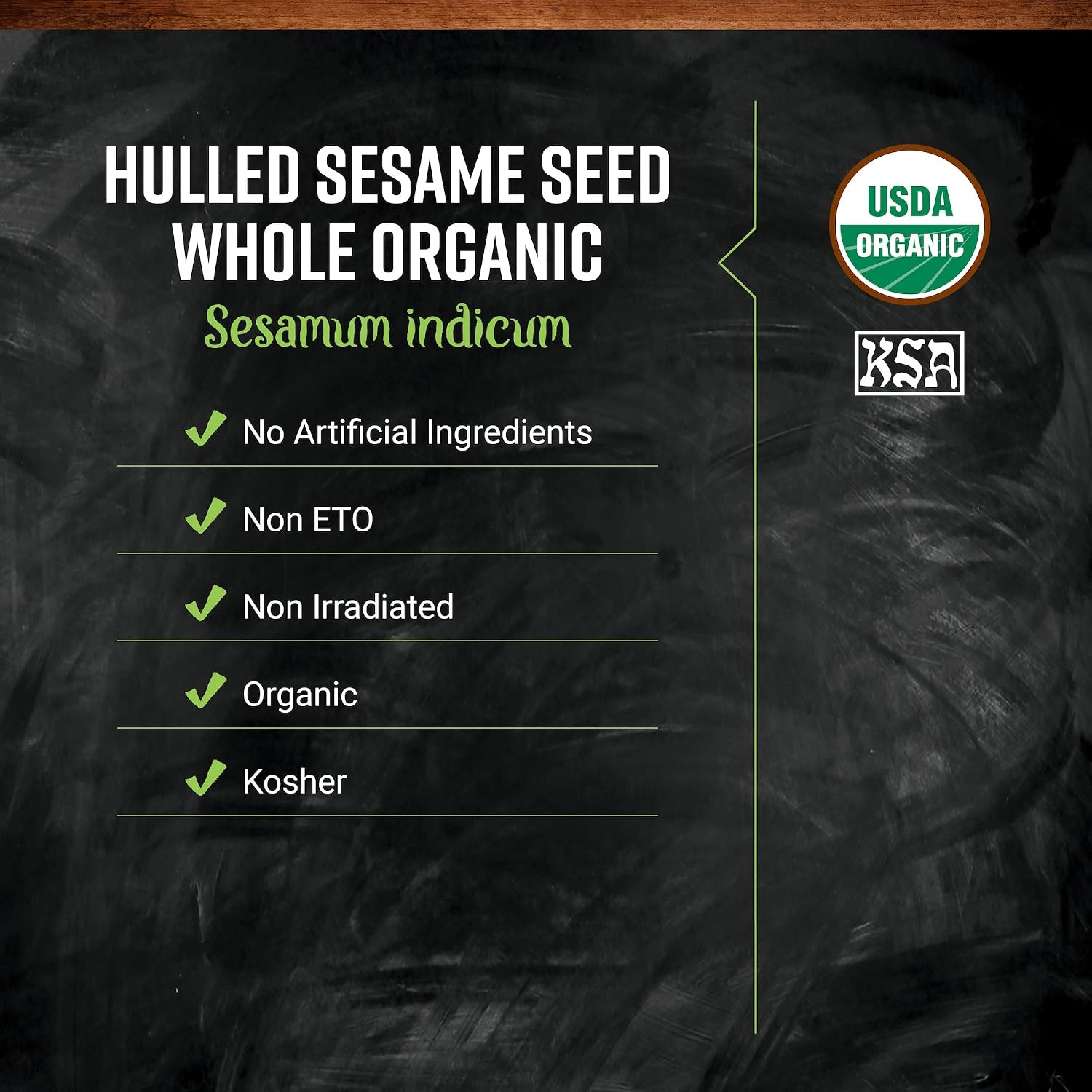 Frontier Co-op Organic Sesame Seed Hulled Whole, Certified Organic, Kosher, Bulk Spice | 16 Ounce (Pack of 1)