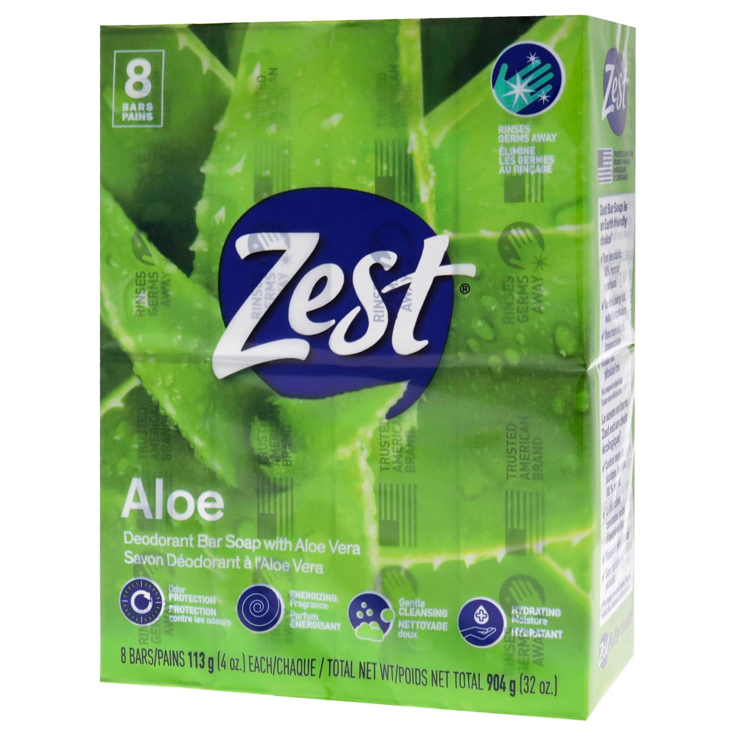 Zest Bar Soap - 8 Bars - Enriched With Cocoa Butter And Shea for Ultra Moisturizing Cleansing - Leaves Your Body Feeling Silky Smooth And Deeply Moisturized | Enriched With Cocoa Butter And Shea, Ultra Moisturizing Cleansing, Leaves Your Body Feeling Sil…