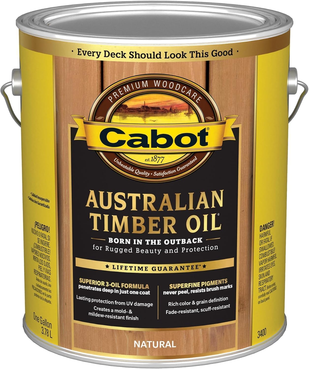 Cabot Australian Timber Oil Penetrating Oil Formula Natural 1 Gl