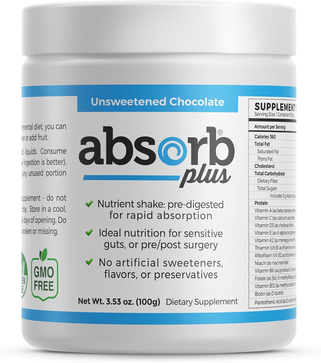 Isolate Protein - Diet Supplement for Improved Gut Health, Extra Nutritional Support, Non-GMO, Gluten-Free, Lactose-Free, Casein-Free (2.2 Lbs, Simply Vanilla)