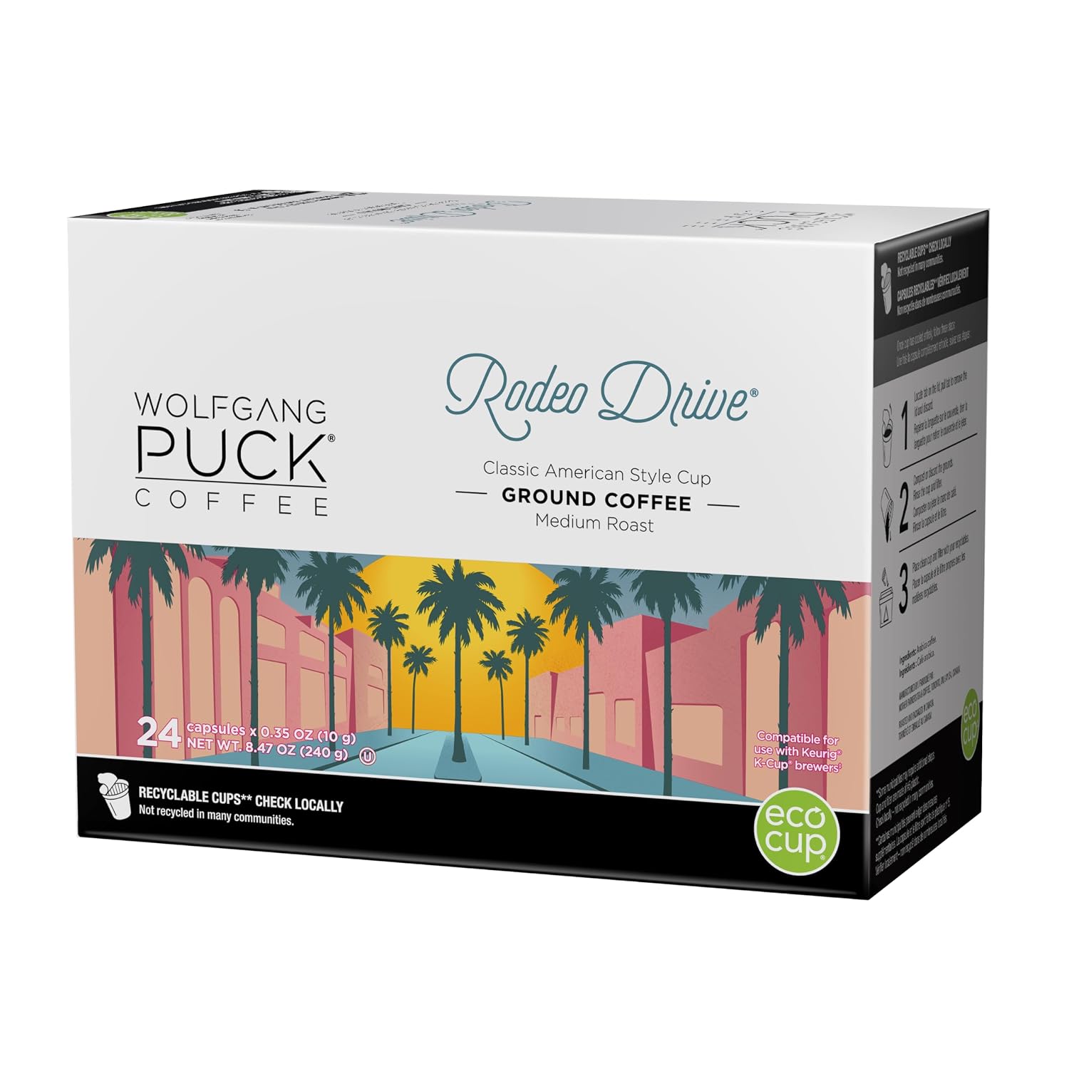 Wolfgang Puck Coffee Single Serve Capsules, Compatible with Keurig K-Cup Brewers, Hawaiian Hazelnut, 24 Count