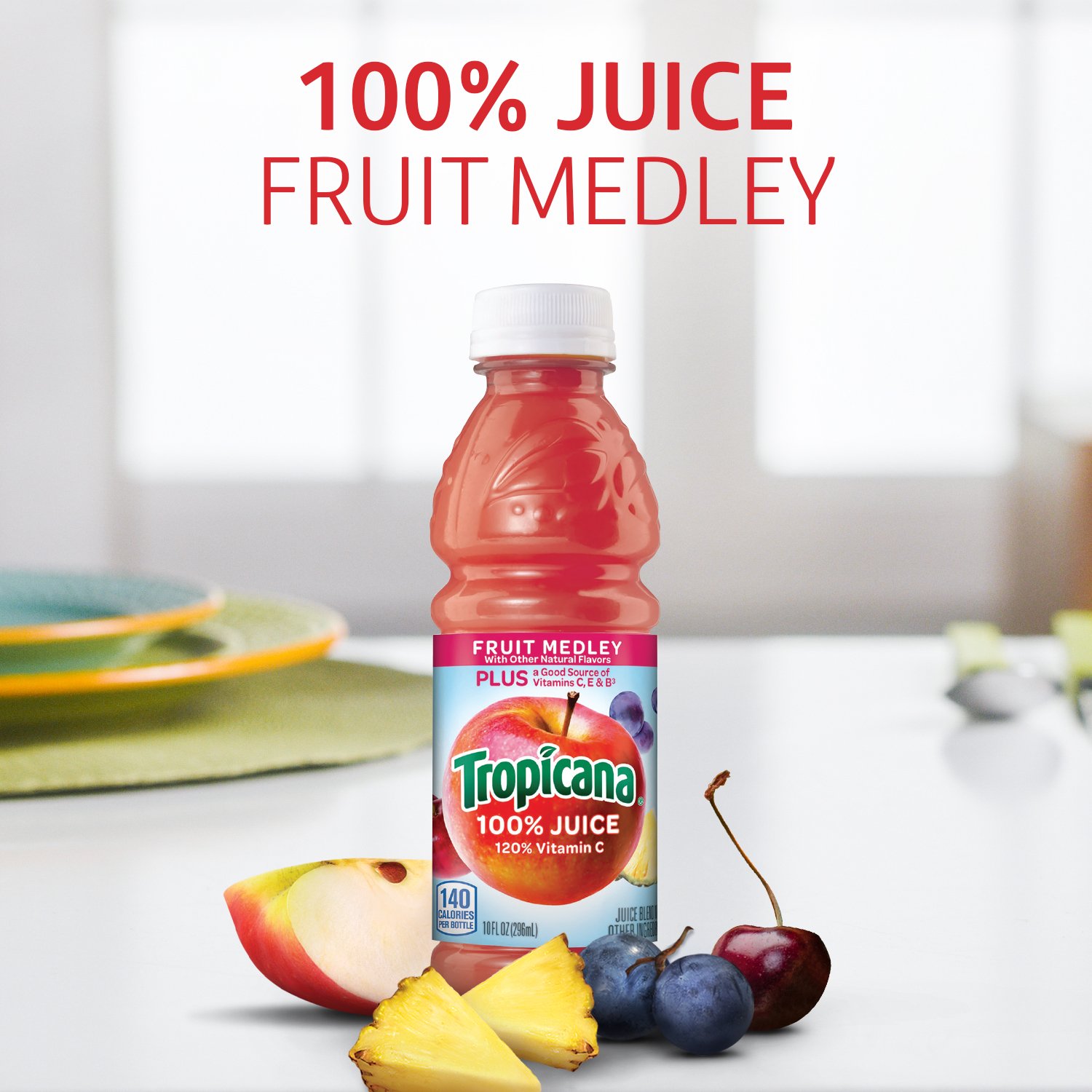 Tropicana Pineapple Peach Mango 100% Juice, 24-pack, 10 fl oz bottles