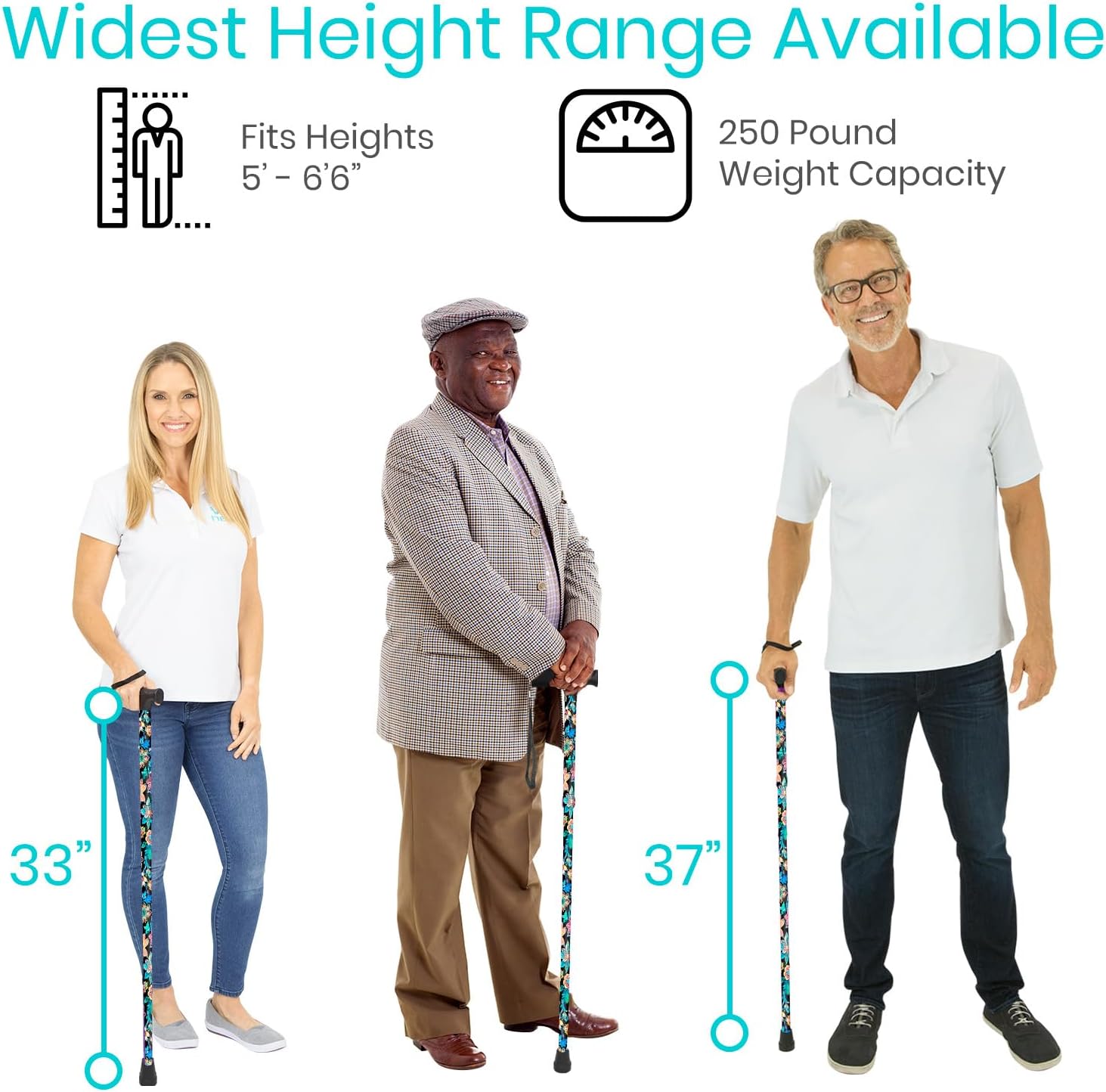 Vive Folding Cane - Foldable Walking Cane for Men, Women - Fold-up, Collapsible, Lightweight, Adjustable, Portable Hand Walking Stick - Balancing Mobility Aid - Sleek, Comfortable | Lightweight, Adjustable, Portable Hand Stick Balancing Mobility Aid Slee…