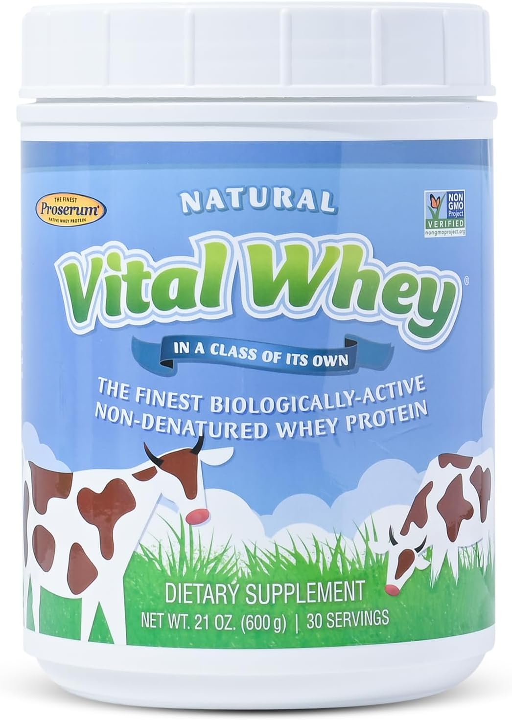 Vanilla Grass-Fed Whey Protein Powder, Immune Vitality, Recovery, 600g | 15g protein & 3.5g BCAAs per scoop | Just 5 clean ingredients | Monk fruit sweetened | Tested for heavy metals & purity