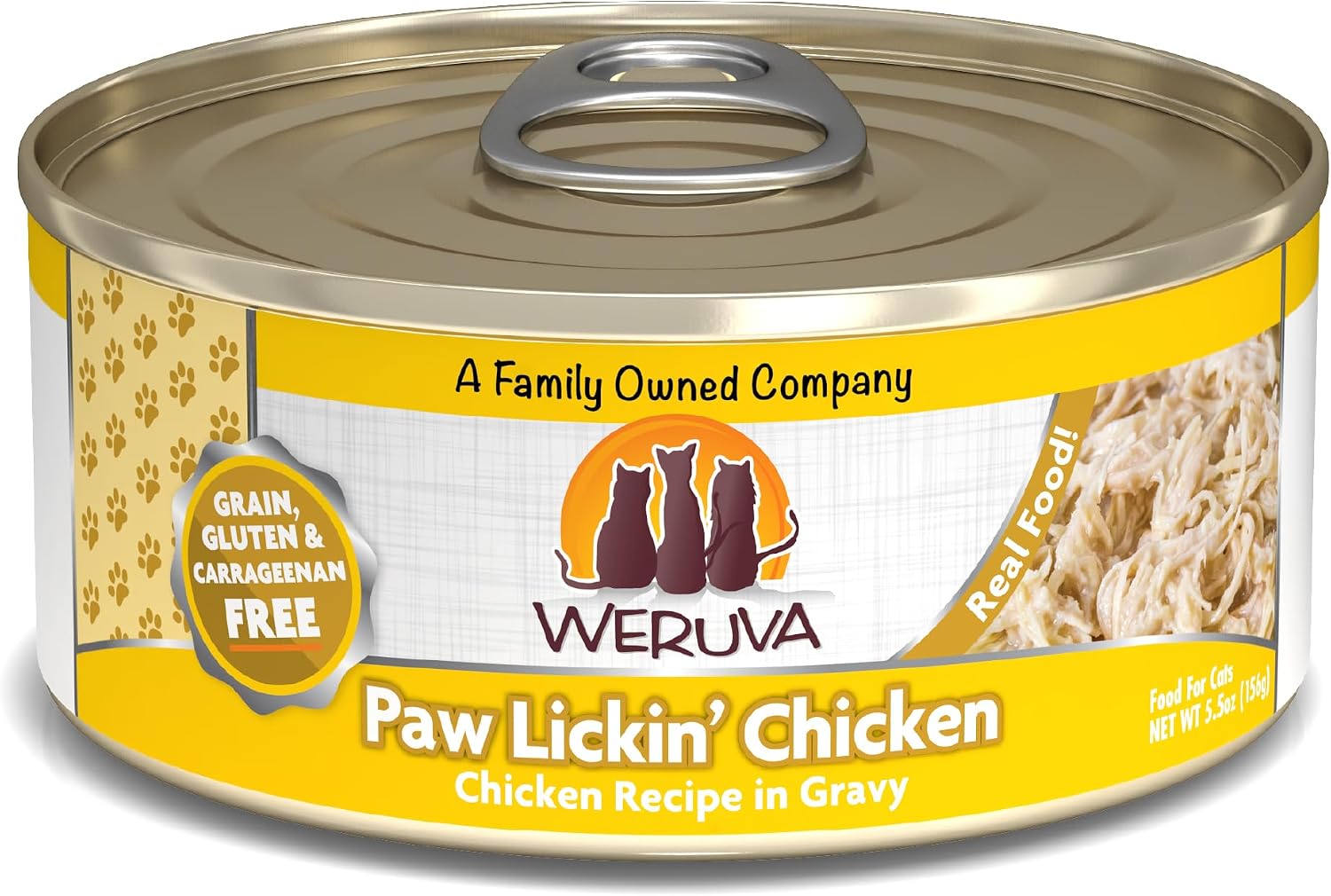 Weruva Classic Cat Food, Paw Lickin’ Chicken with Chicken Breast in Gravy, 3oz Can (Pack of 24)