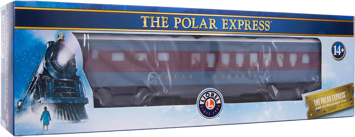 Lionel The Polar Express Diner Car – O Gauge Model Train Car with Interior Lighting, Diecast Trucks, Operating Couplers & Holiday Snow Roof, Age 14+