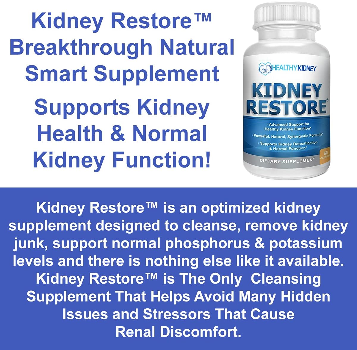 3 Pack Natural Kidney Cleanse to Support Kidney Function and Detox, Advanced Formula Can Help Boost Kidney Health, Daily Health Supplement Pills